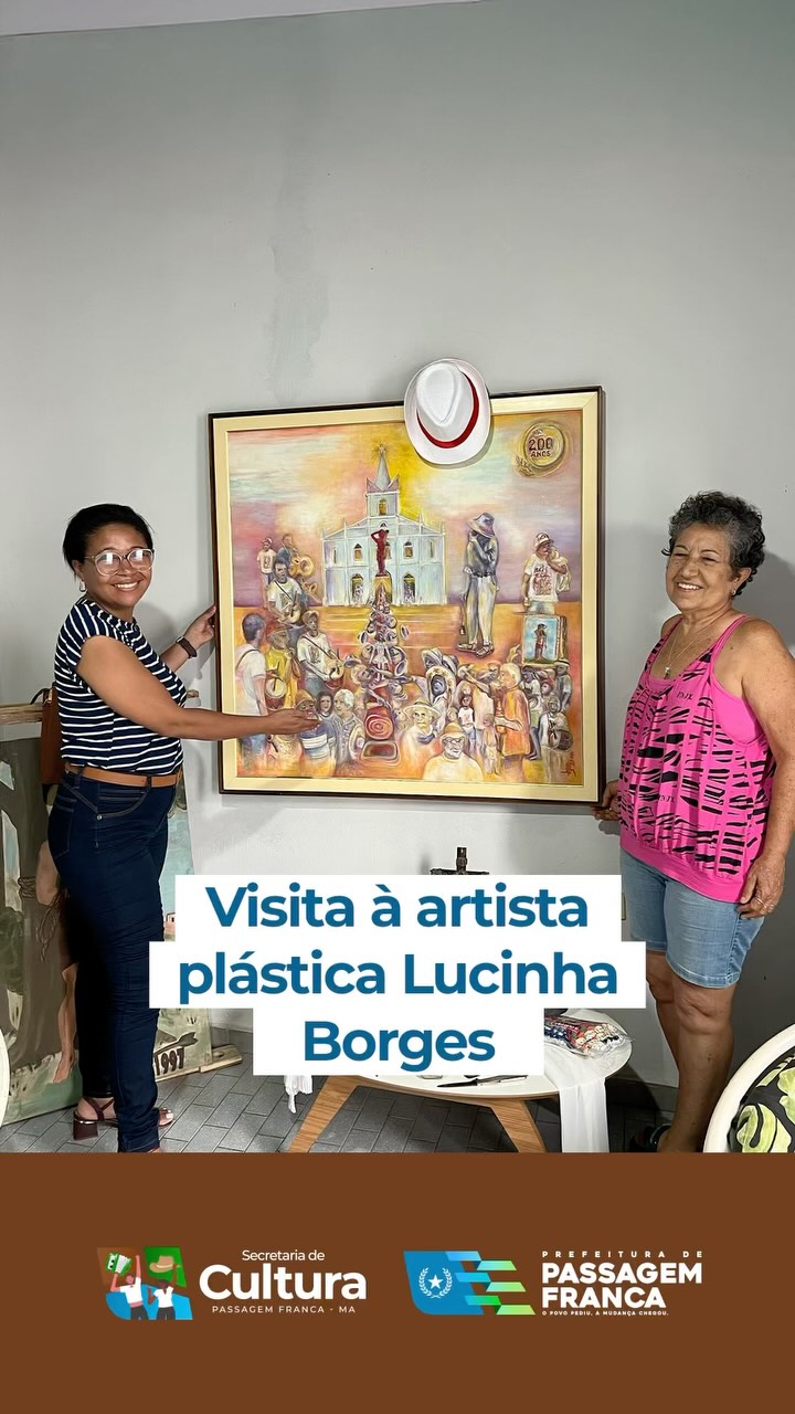 secretária de cultura visitou a artista plástica Lucinha Borges